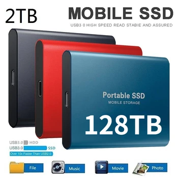 2023 Naujus Didelės spartos Išorinis Kietasis Diskas 2TB 4TB USB3 8 tb.1 SSD 2.5 Colių Nešiojamų SSD 16TB 32TB 64TB 128TB Kietajame Diske Nešiojamas kompiuteris
