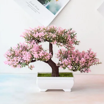 Dirbtiniai Augalai Bonsai Nedidelis Medis Puodą Padirbtų Augalų Vazoninių Gėlių Ornamentais Namų Kambario Stalo Apdailos Viešbučio Sodas Dekoras