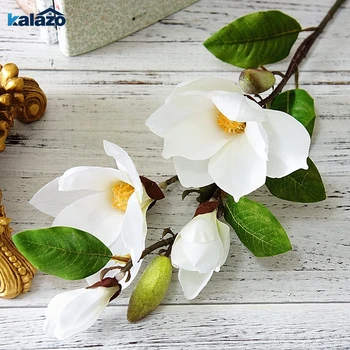 Magnolia gėlių Mulan kapok modeliavimas šilko gėlės namuose vestuvių fotografija, vestuvių dekoravimas ornamentais, Dirbtinės gėlės