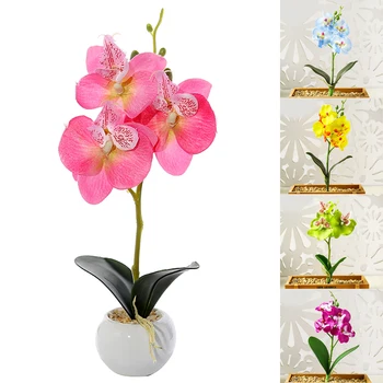 Modeliavimo mažų Drugelių Orchidėja Netikrą Gėlių Mini Šilko Gėlių Naujųjų Metų Namų Vestuvių Dekoravimas 