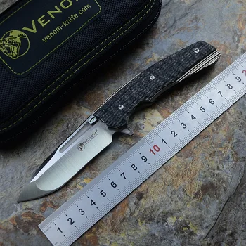NUODAI anglies pluošto sulankstomas peilis M390 peiliukų titano lauko kempingas medžioklės išgyvenimo kišenėje virtuvės vaisių peilis EDC įrankis knive