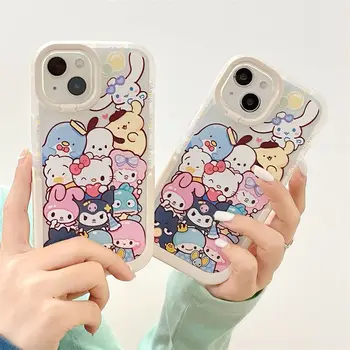 Sanrio Hello Kitty kuromi mano melodija cinnamoroll Pochacco Telefono dėklas Skirtas Iphone 11 12 13 Pro Max X Xs Xr Su laikiklio Dangtelį