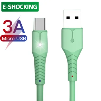 USB c tipo kabelis Greitai įkrauti 3A Silikono Samsung 