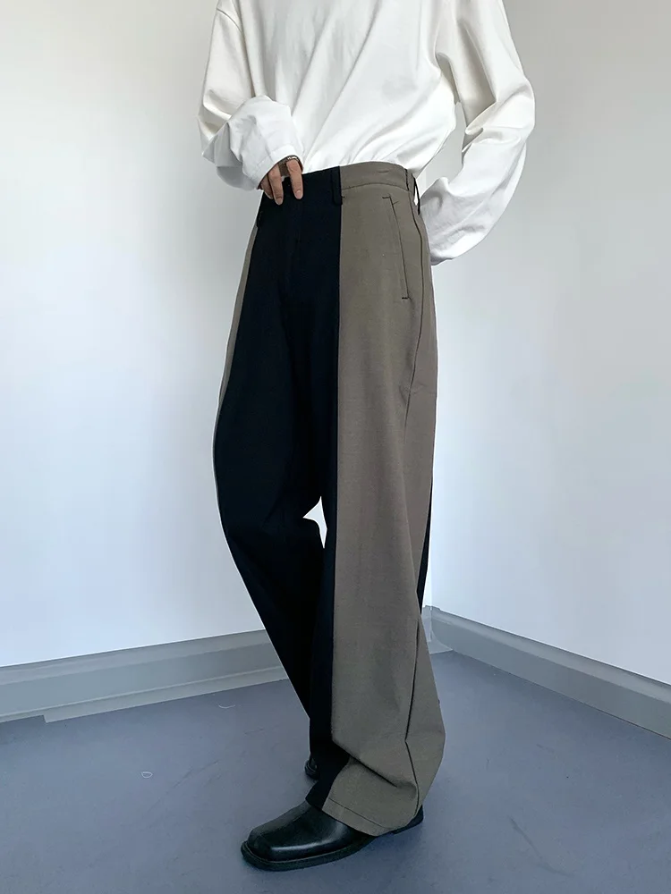 Kario Asmeninį Juoda Dizainas Atsitiktinis Vyrų Kostiumas Kelnės 2023 Naujų korėjos Stiliaus Madingi Laisvi Tiesios Kelnės 0