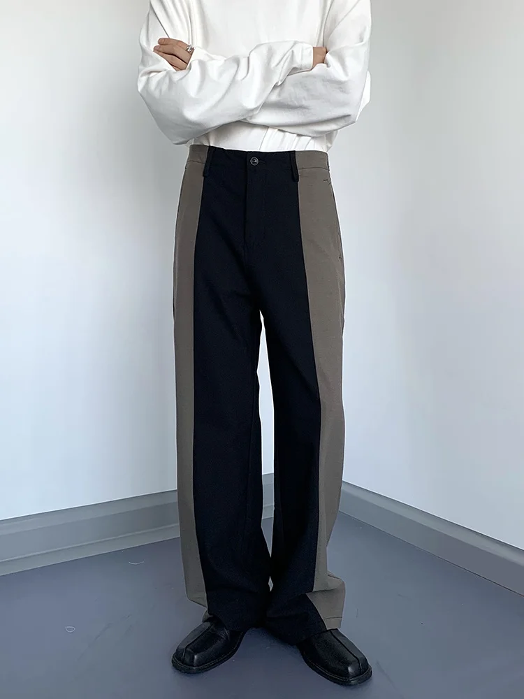 Kario Asmeninį Juoda Dizainas Atsitiktinis Vyrų Kostiumas Kelnės 2023 Naujų korėjos Stiliaus Madingi Laisvi Tiesios Kelnės 1