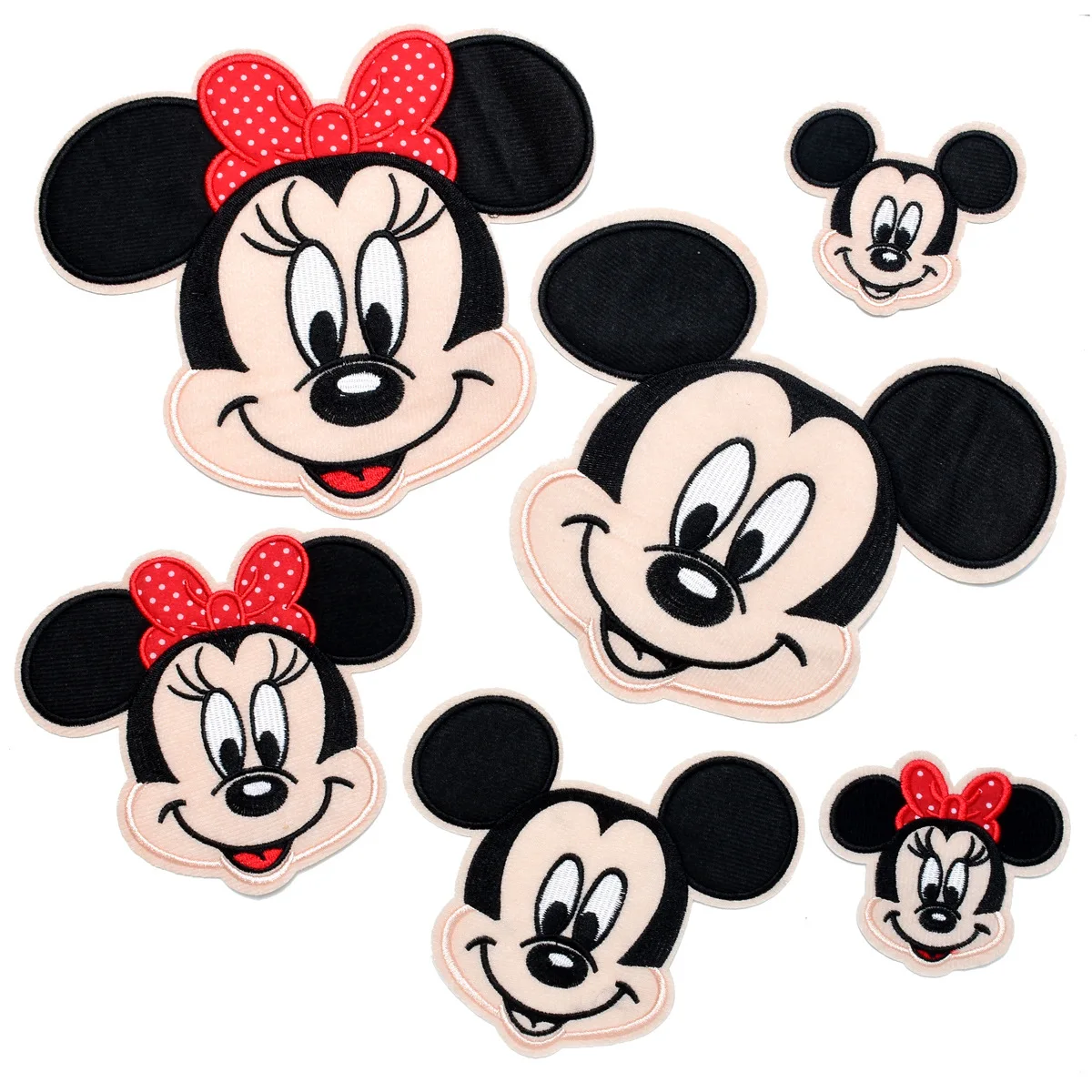 Disney Mickey Minnie siuvinėjimo pleistrai Lipdukai Spausdinami Apdaila Šilumos Perdavimo spausdinimo Aplikacijos ant Drabužių Krūtinės ženkliukai 0
