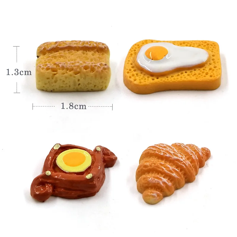 10vnt Dirbtiniai Maisto Užkandžių Tortas Duona Šalis Mini Modelis Statulėlės Namų Dekoro Miniatiūriniai Pasakų Sodo Puošmena 