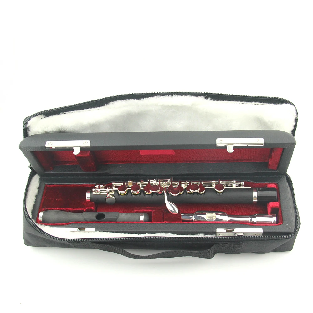 Piccolo fleita PICCOLO Su c klavišas sidabro padengtą Priemonė priežiūra 2 kandiklį composite woodpipe įstaiga 1