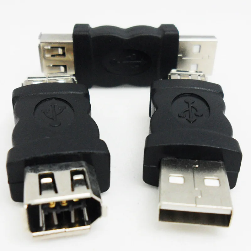 Naujas Firewire IEEE 1394 6 Pin Female USB 2.0 Type A Male Adapteris Adapteris, Fotoaparatai, MP3 Grotuvas, Mobiliųjų Telefonų, Pda Juoda Dropship 1