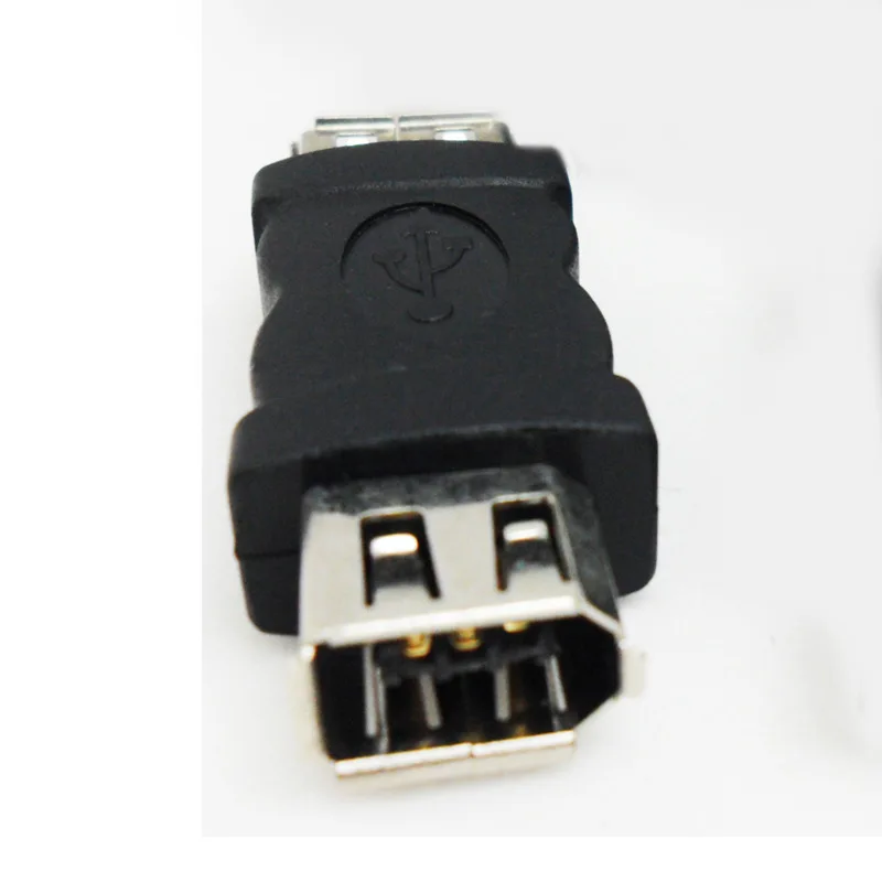 Naujas Firewire IEEE 1394 6 Pin Female USB 2.0 Type A Male Adapteris Adapteris, Fotoaparatai, MP3 Grotuvas, Mobiliųjų Telefonų, Pda Juoda Dropship 2