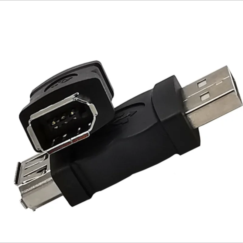 Naujas Firewire IEEE 1394 6 Pin Female USB 2.0 Type A Male Adapteris Adapteris, Fotoaparatai, MP3 Grotuvas, Mobiliųjų Telefonų, Pda Juoda Dropship 3