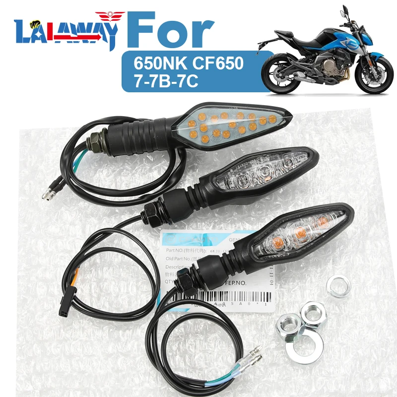 UŽ CFMOTO 650NK CF650-7-7B-7C Motociklo LED Posūkio Signalai, Trumpas Posūkio Signalo Žibintai Indikatorius avariniai žibintai Flashers 0