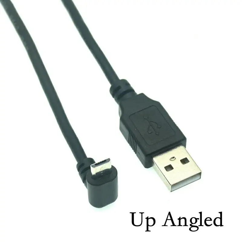 USB 2.0 Male Micro USB B Tipo 90 Laipsnių Up & Down & Kairėje ir Dešinėje Kampu Vyras Duomenų Kabelis 0,25 m/0,5 m/1m/1,5 m 1