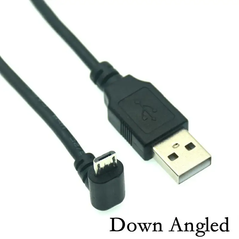 USB 2.0 Male Micro USB B Tipo 90 Laipsnių Up & Down & Kairėje ir Dešinėje Kampu Vyras Duomenų Kabelis 0,25 m/0,5 m/1m/1,5 m 2