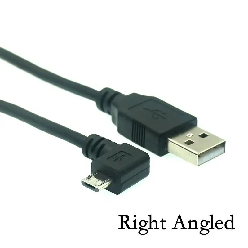 USB 2.0 Male Micro USB B Tipo 90 Laipsnių Up & Down & Kairėje ir Dešinėje Kampu Vyras Duomenų Kabelis 0,25 m/0,5 m/1m/1,5 m 3