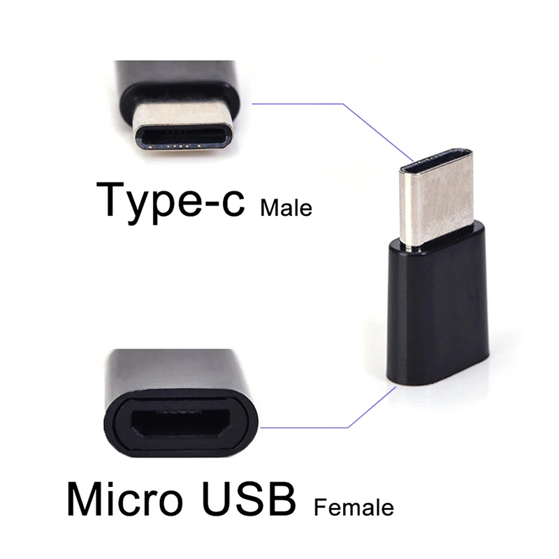 1Pc Micro USB Moterų Tipas-c USB-C, Vyrų Adapteris Keitiklis Įkrovimo Jungtis Mobiliojo Telefono Adapteriai 1