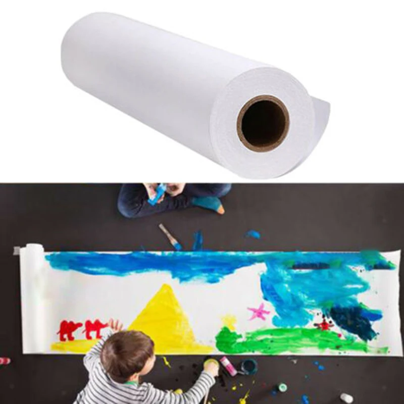 Piešimo Popieriaus Ritinius Grafiti Meno Baltas Plakatas Popieriaus, Baltos Spalvos Molbertas Popieriaus Ritinį Vaikams Amatų Projektas 0
