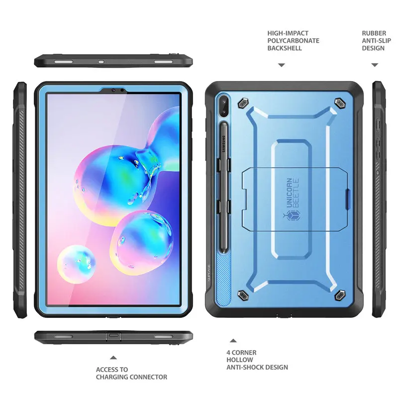 Galaxy Tab S6 Atveju 10.5 colio (2019 m.) SM-T860/T865/T867 SUPCASE UB Pro viso Kūno Tvirtas Dangtelis su Built-in Screen Protector 4